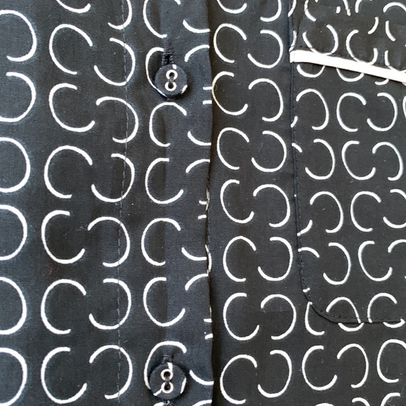 Stars Above Short Sleeve Black & White Graphic Print Pajama Top Size S - Picture 8 of 11